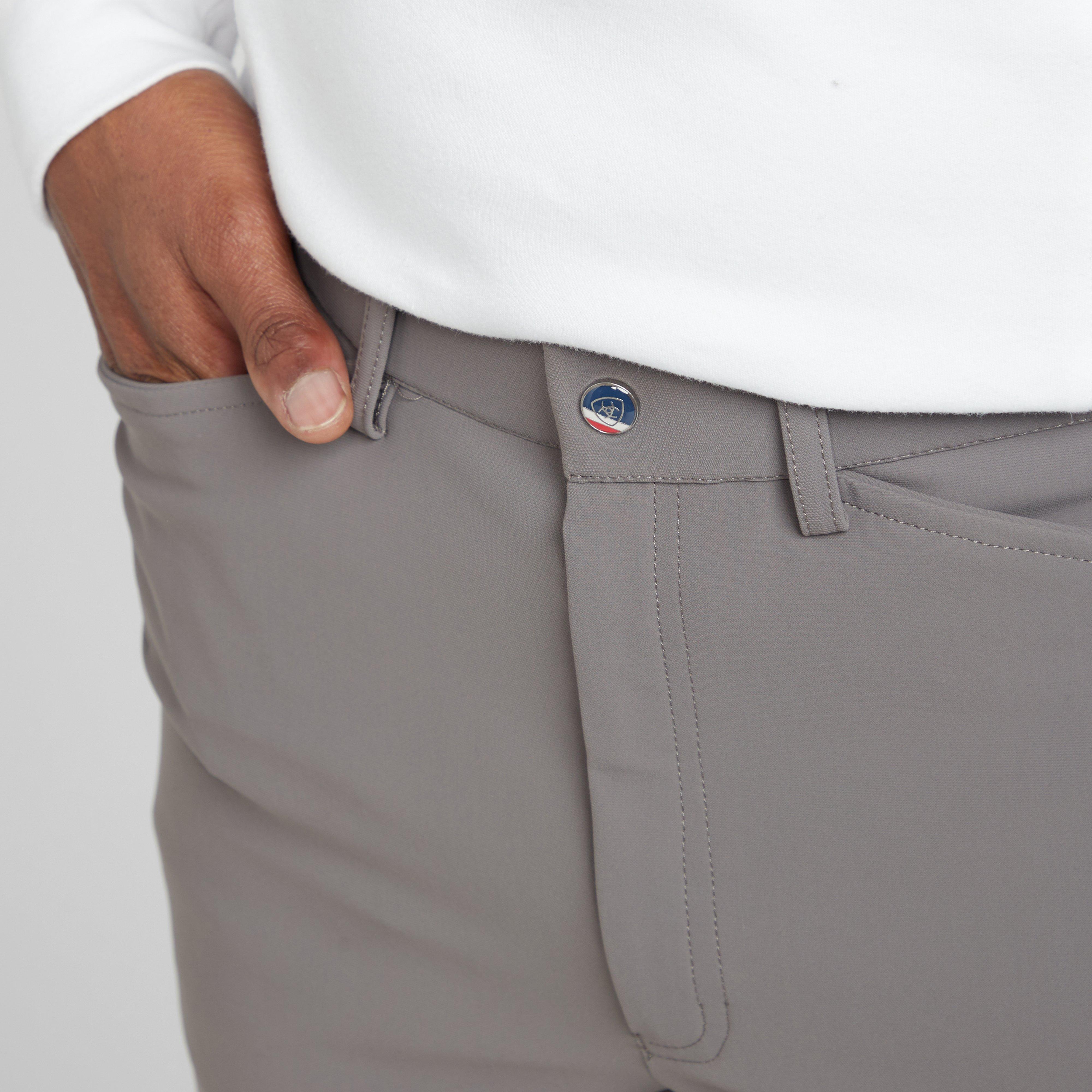 Mens Tri Factor Knee Patch Breeches Plum Grey