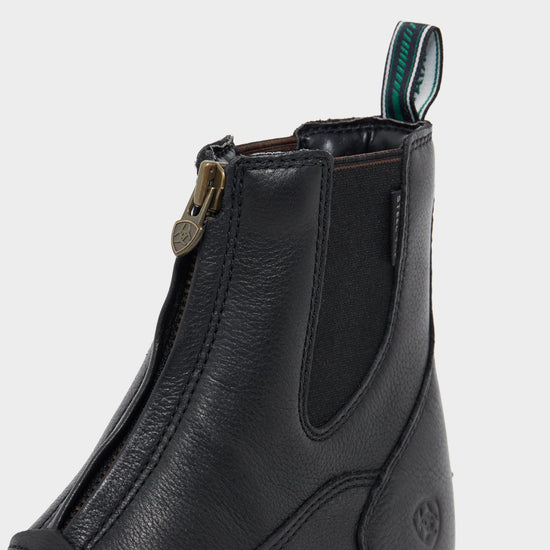 Womens Heritage IV Steel Toe Zip Paddock Boot Black