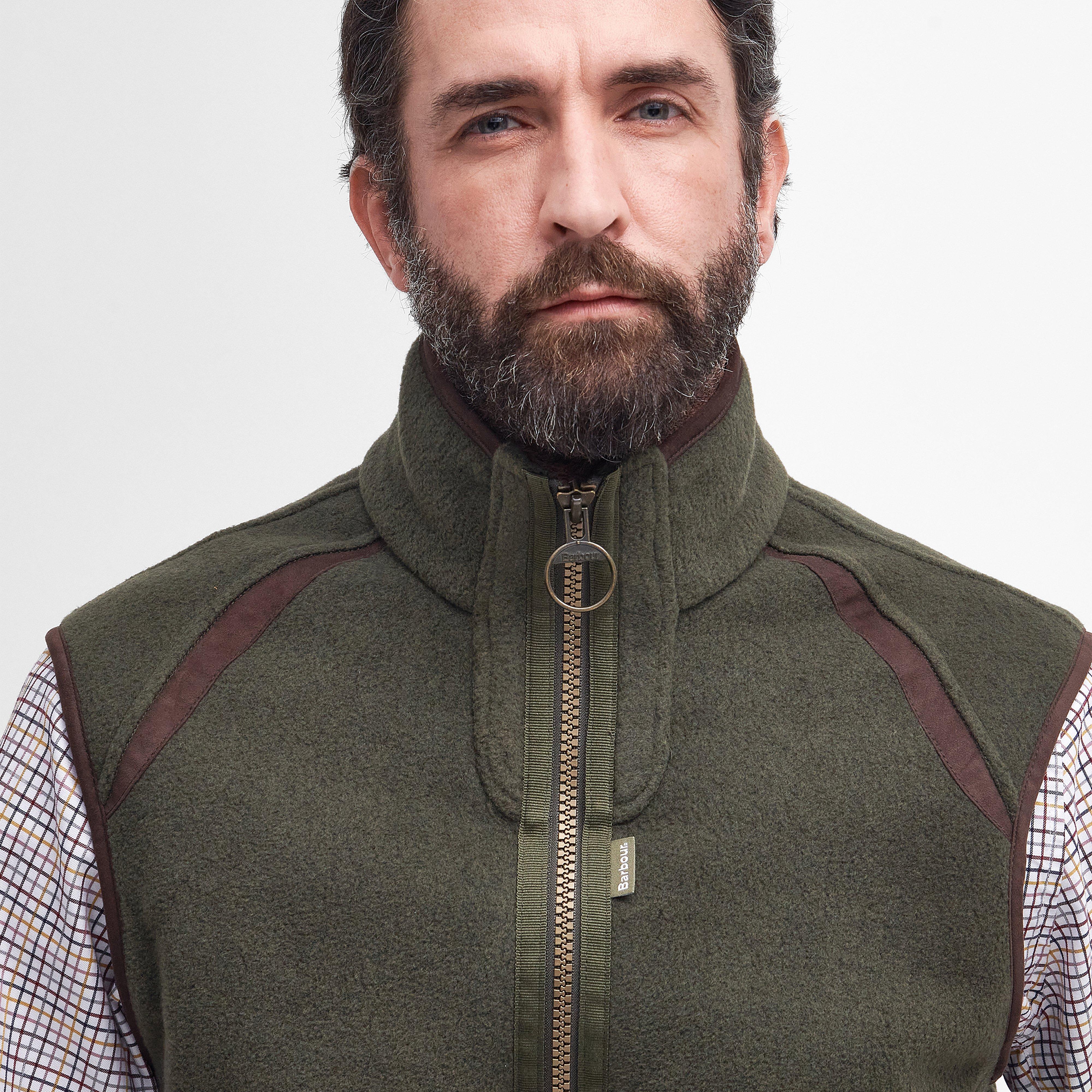 Mens Langdale Fleece Gilet Olive