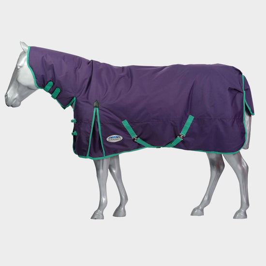 ComFiTec Essential 360g Heavy Weight Combo Neck Turnout Rug Bright Purple/Green