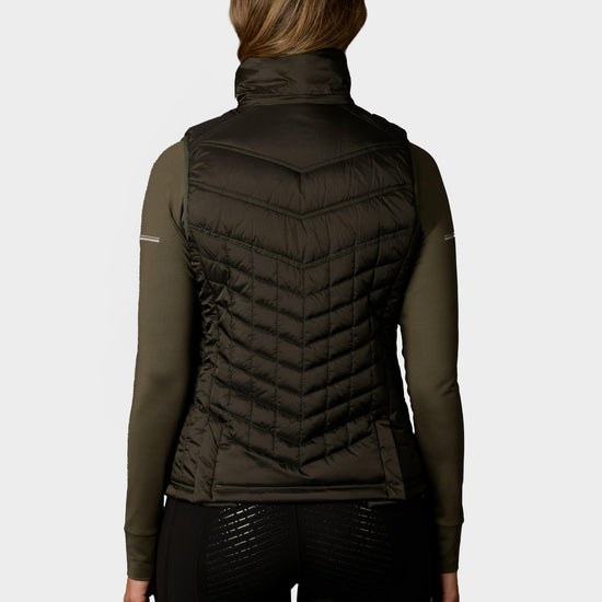 Womens Gia Puffer Vest Olive