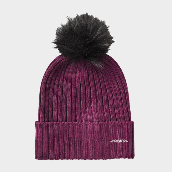Womens Knit Beanie Mulberry
