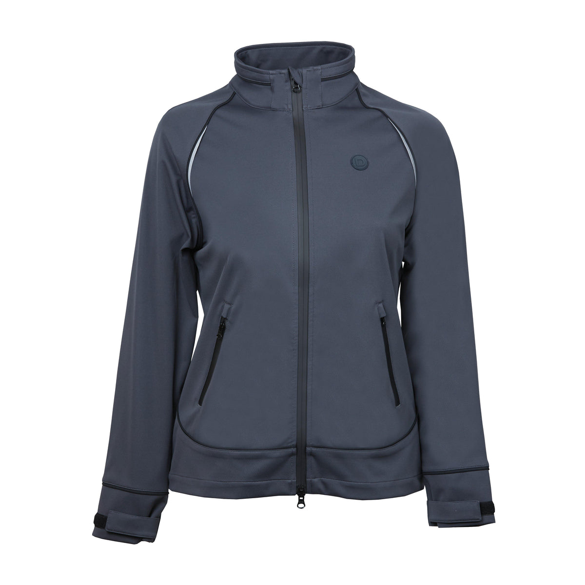 Womens Rylie Piping Trim Soft Zip Jacket Asphalt/Black