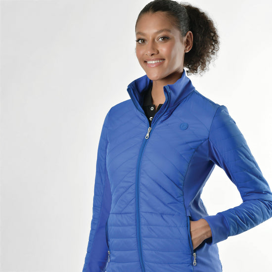 Womens Lia Hybrid Quilted Jacket Cobalt
