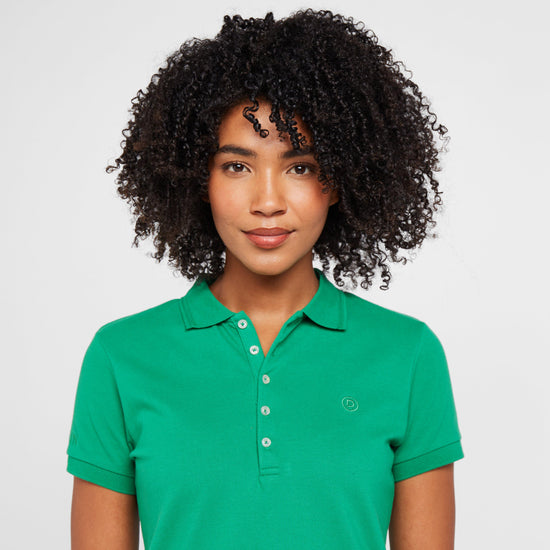 Womens Lily Cap Sleeve Polo Green