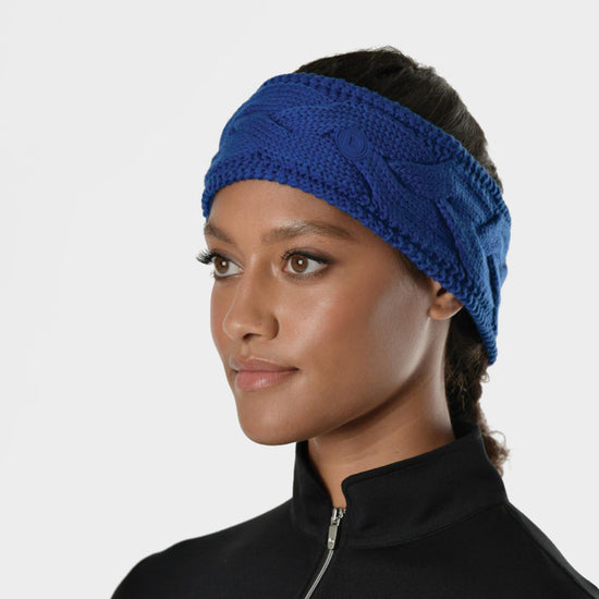 Womens Cable Knit Headband Cobalt