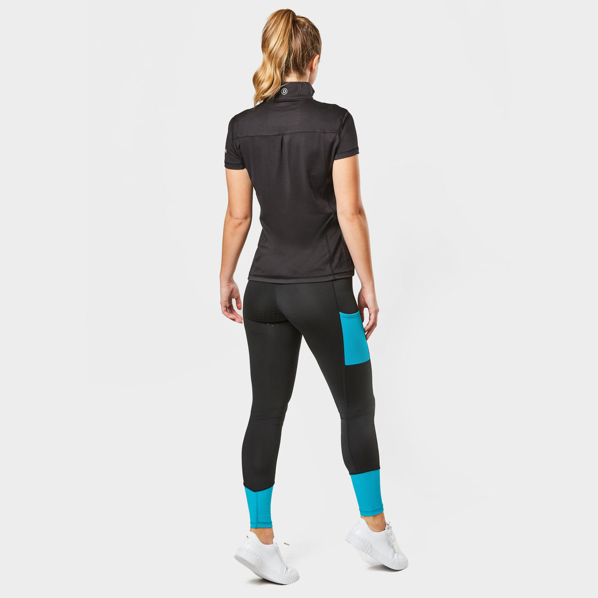 Women's Power Performance Midrise Tights Black/Blue