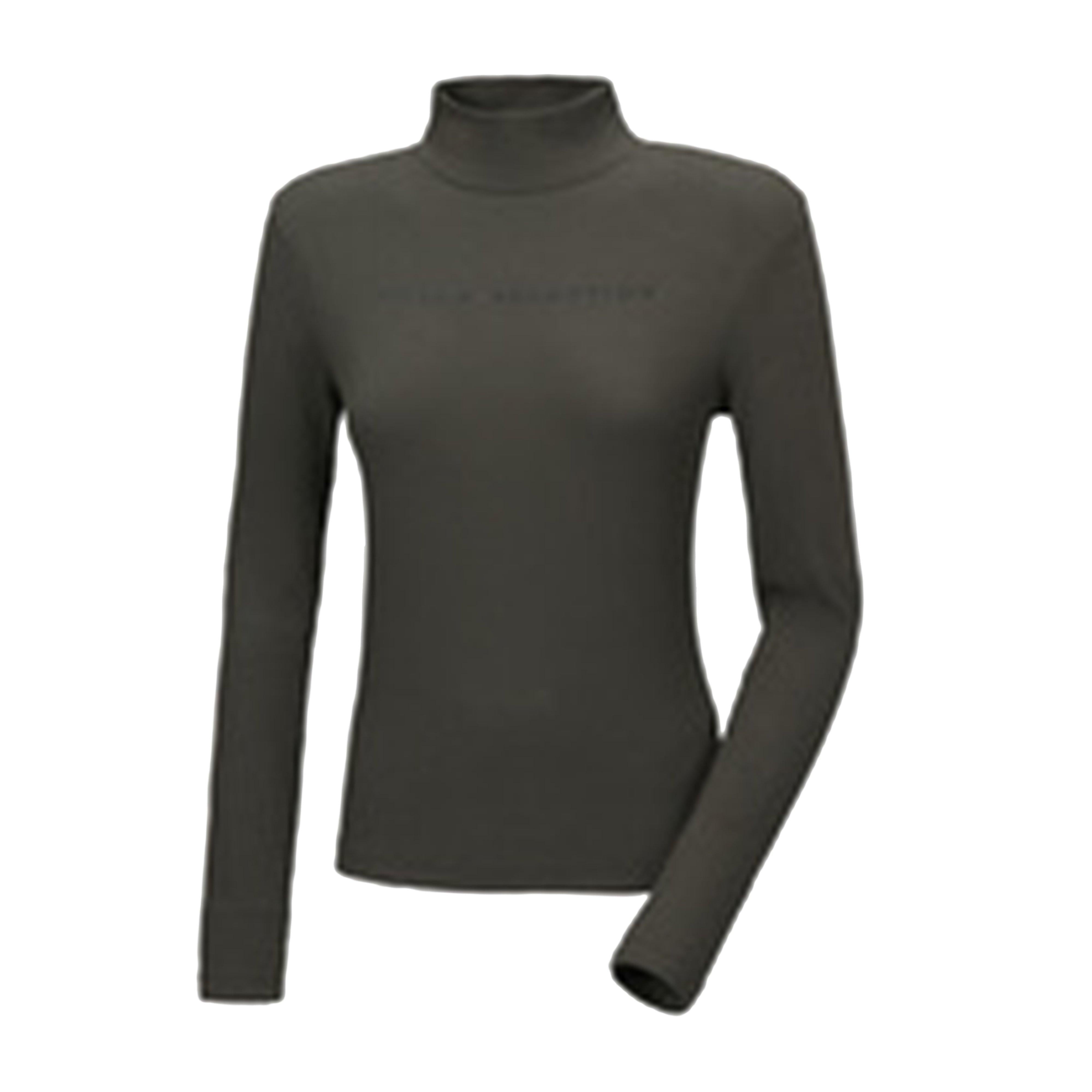 Womens Sam Ribbed Long Sleeved Shirt Black Olive