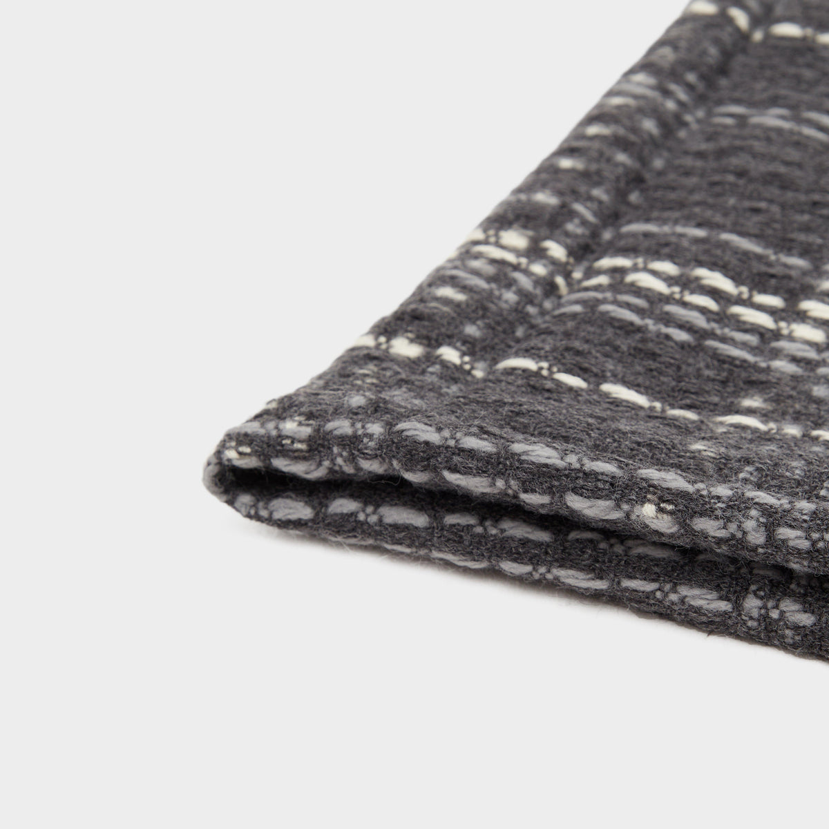 Womens Woven Scarf Black Chequered