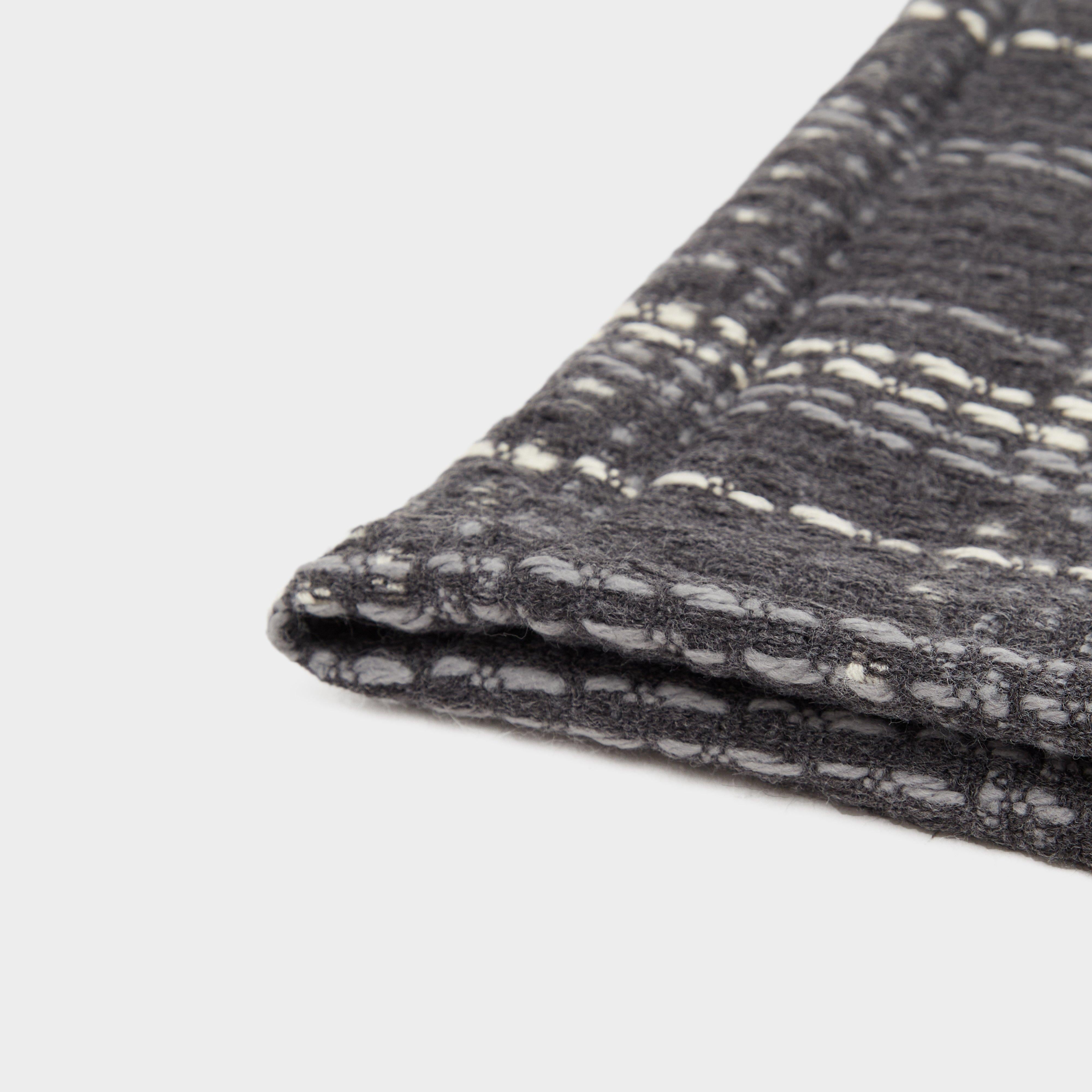 Womens Woven Scarf Black Chequered