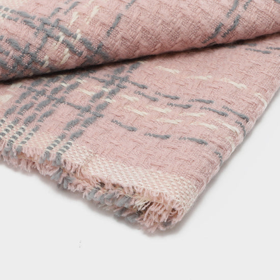 Womens Woven Scarf Pink Chequered