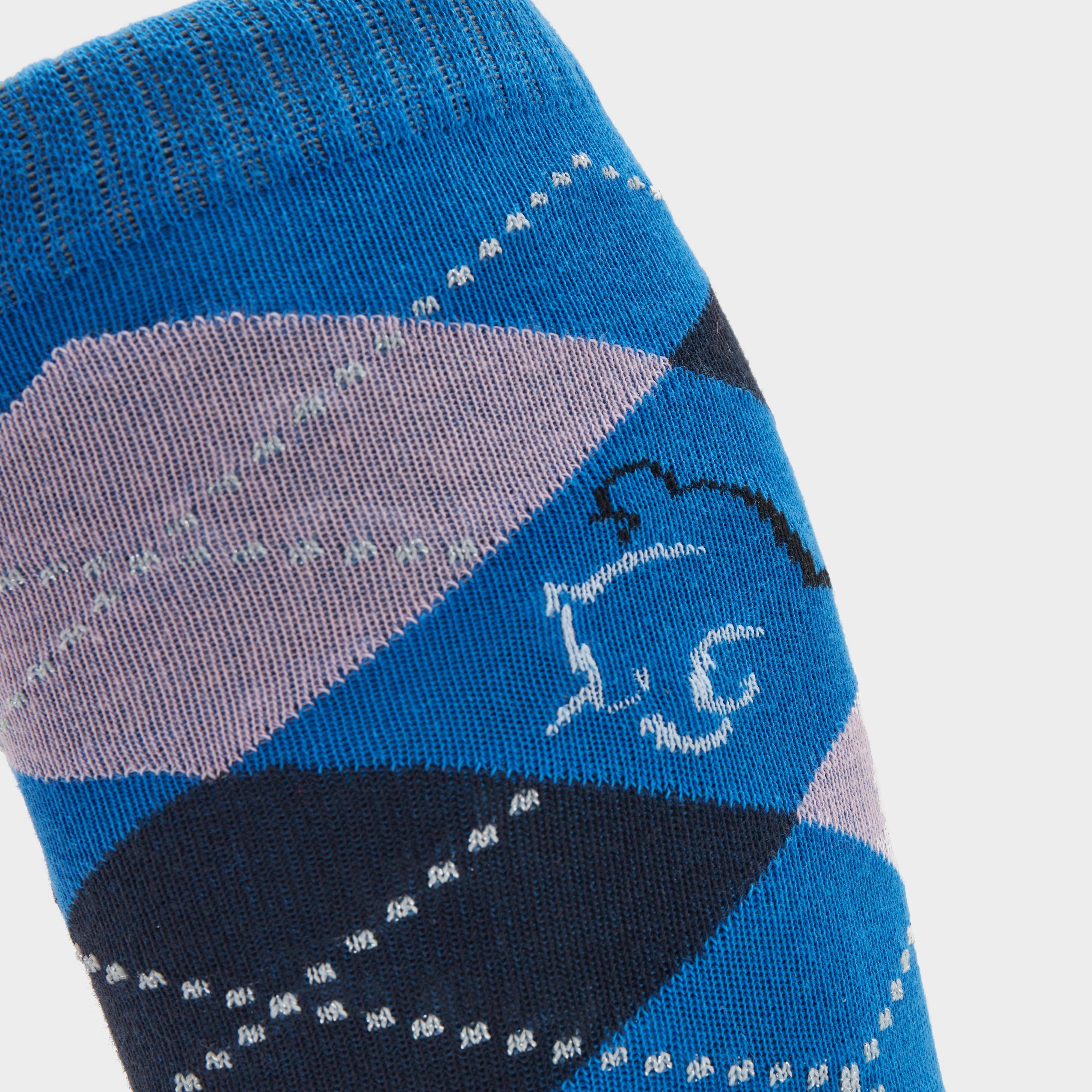 Kids Argyle Cotton Socks Blue