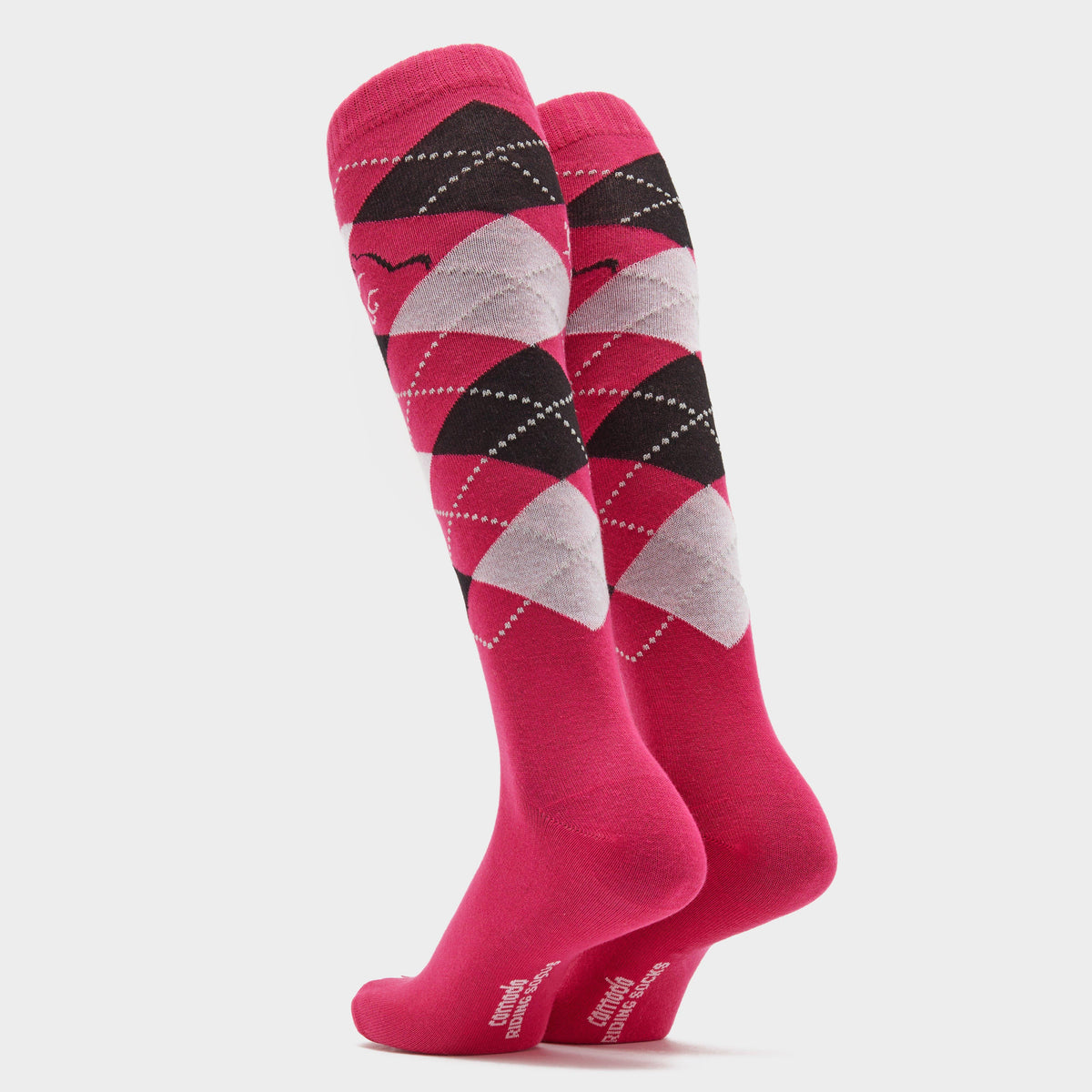 Adults Argyle Cotton Socks Pink