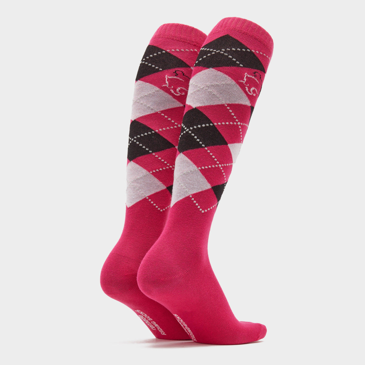 Kids Argyle Cotton Socks Pink