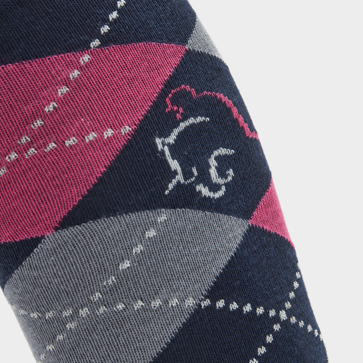 Adults Argyle Cotton Socks Navy