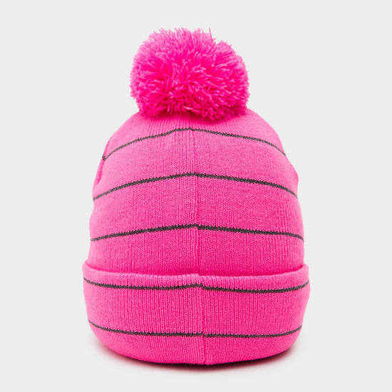 Kids Vision Stripe LED Pom Hat Pink