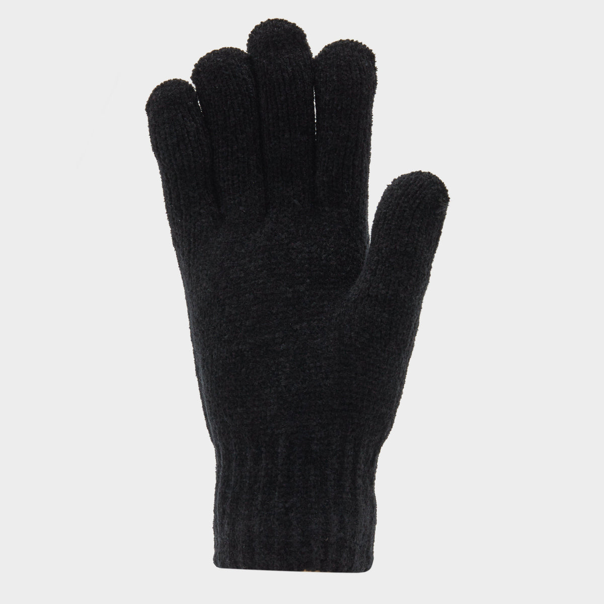 Womens Chenille Gloves Black