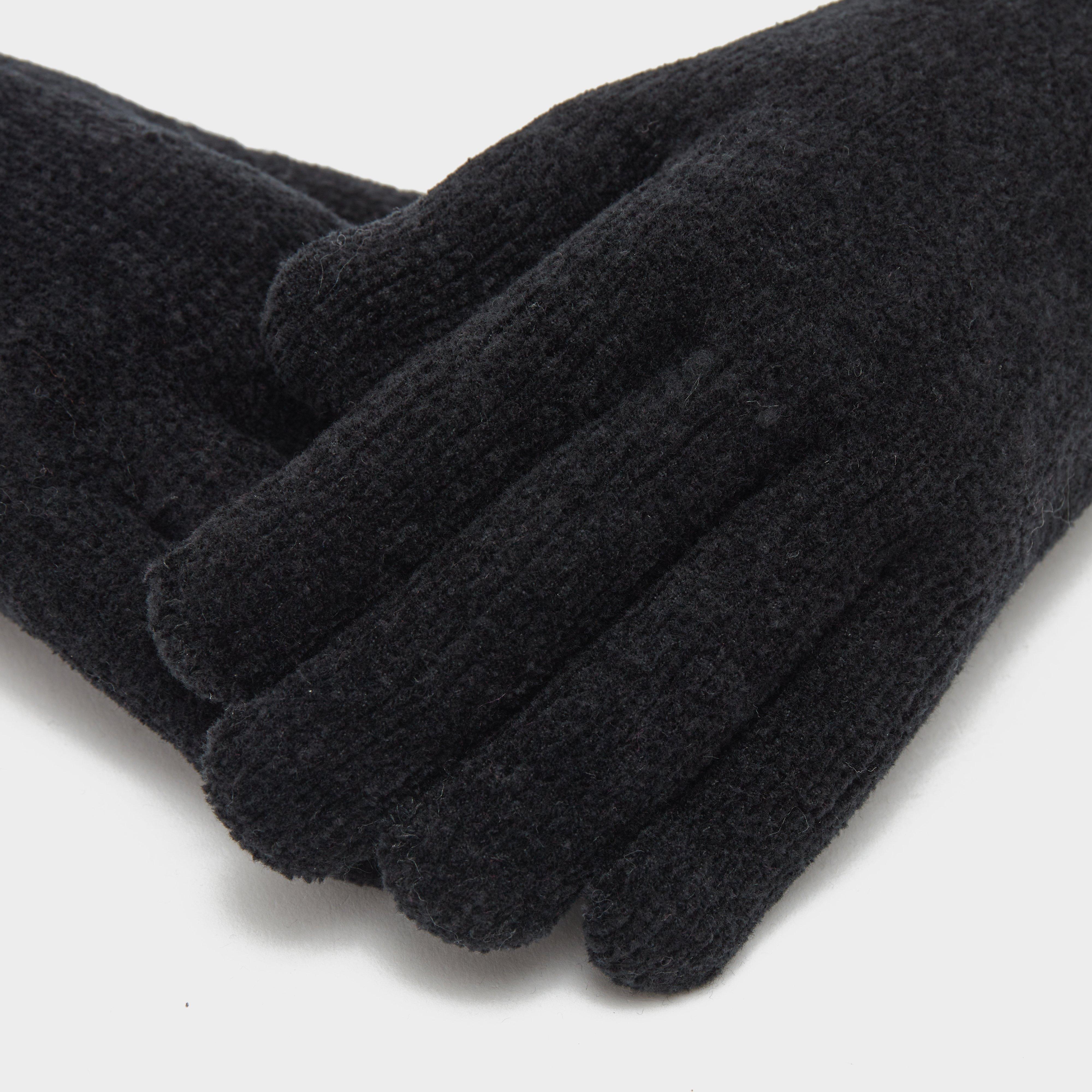 Womens Chenille Gloves Black