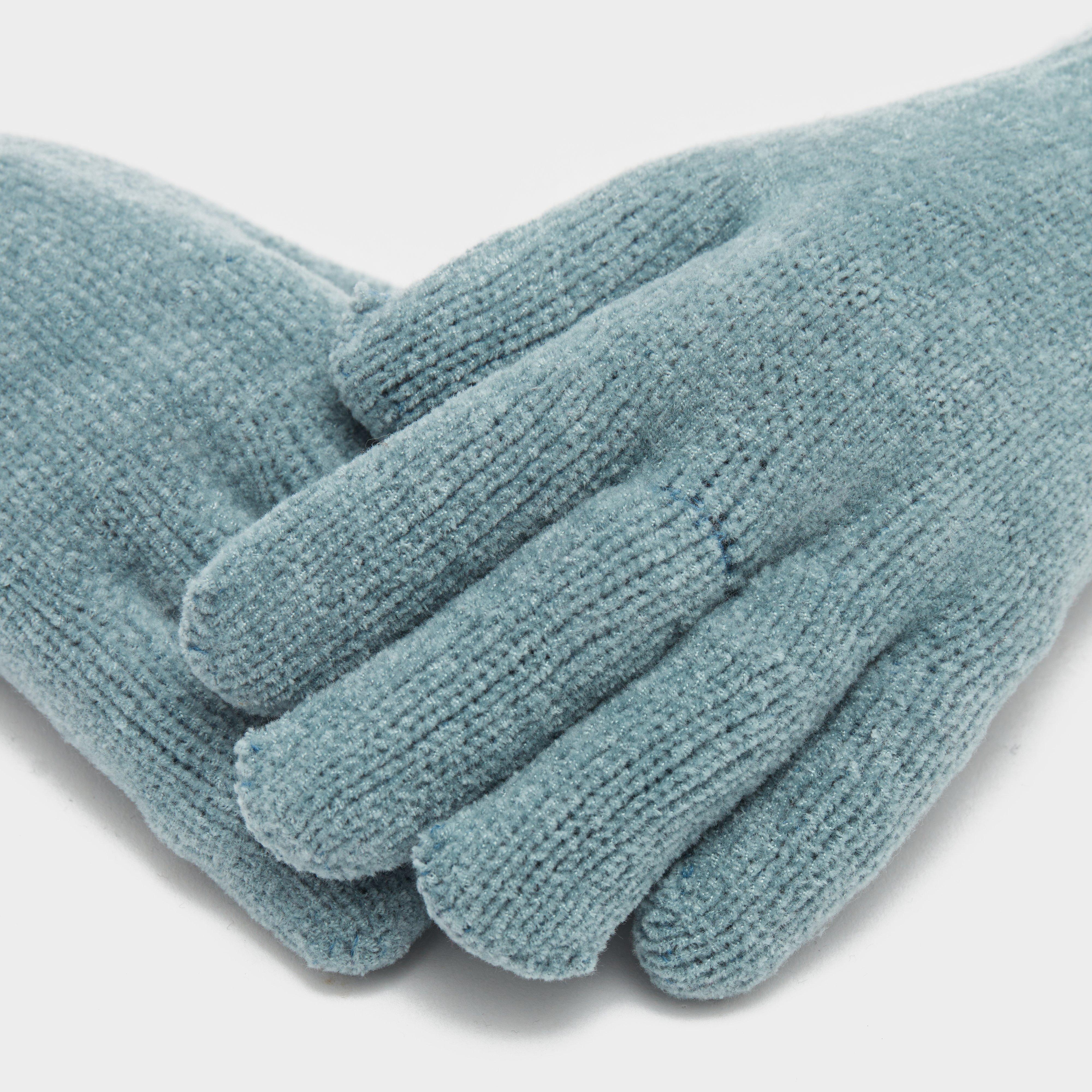 Womens Chenille Gloves Grey