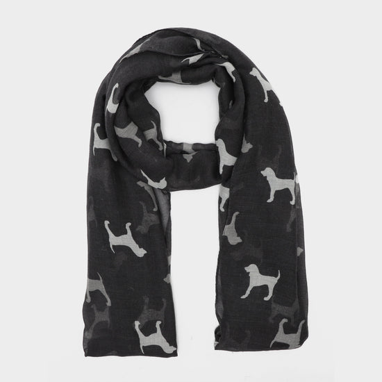 Womens Blaze Viscose Scarf Black Dogs