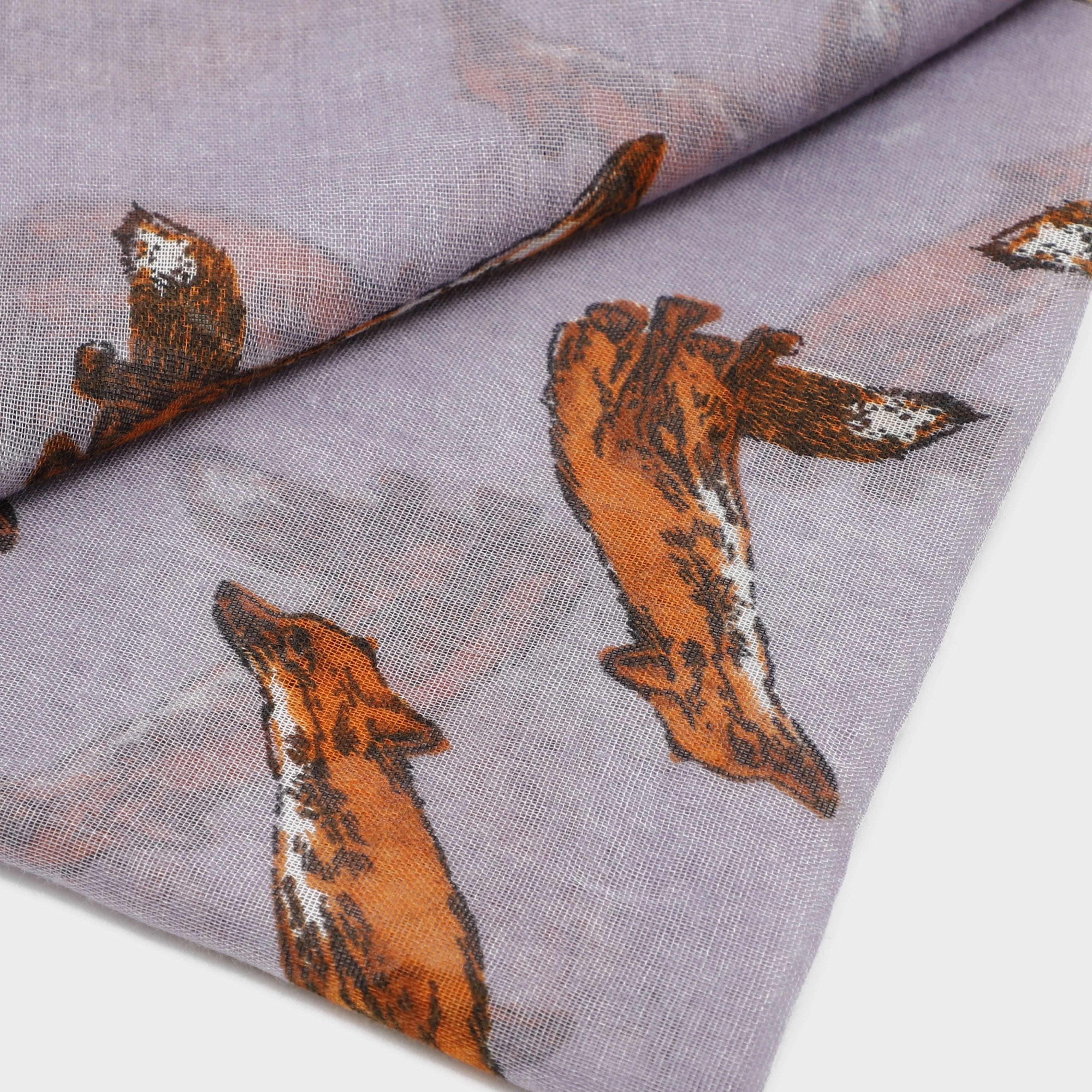 Womens Blaze Viscose Scarf Purple Fox