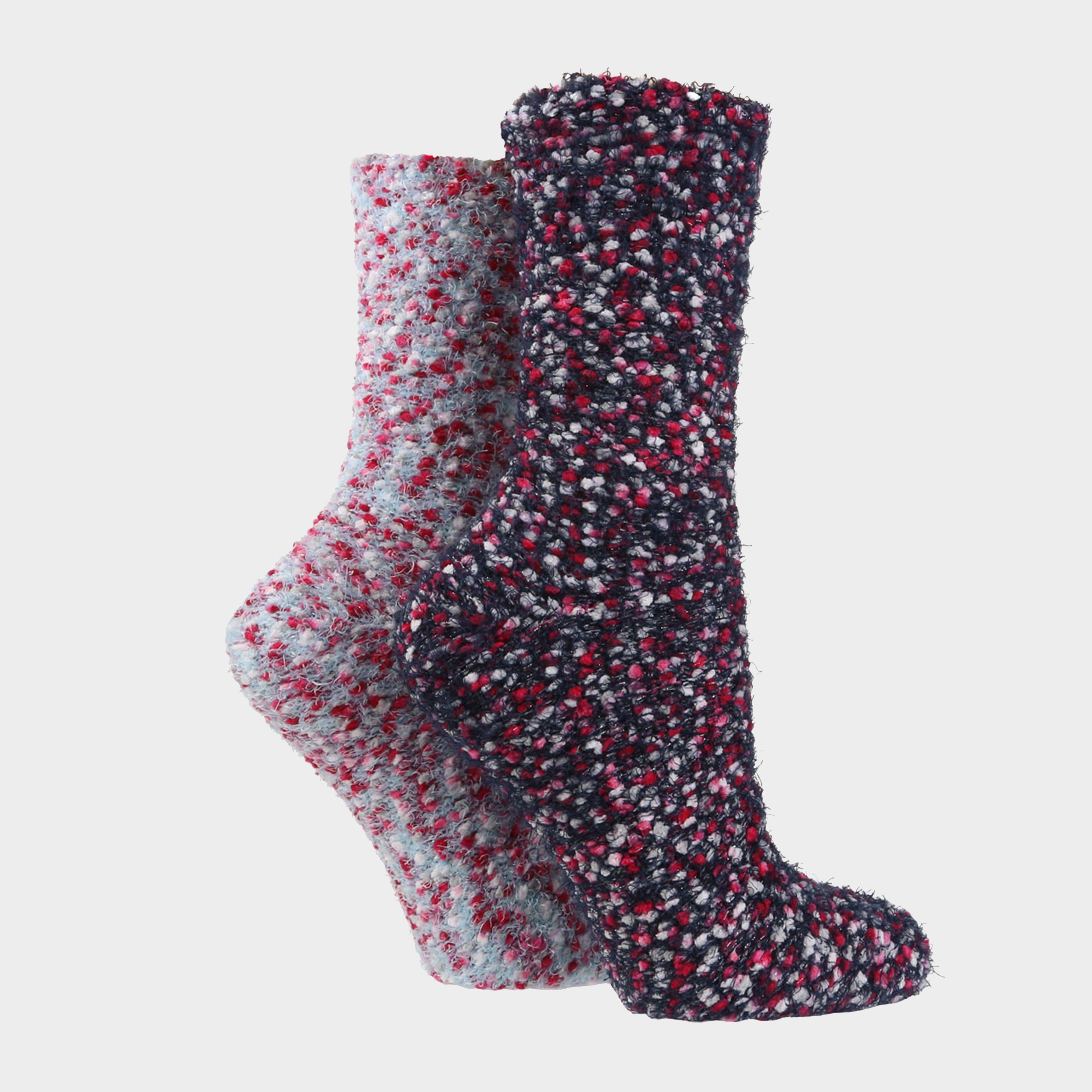 Womens Wild Feet Hanging Popcorn Socks Set Black/White/Pink