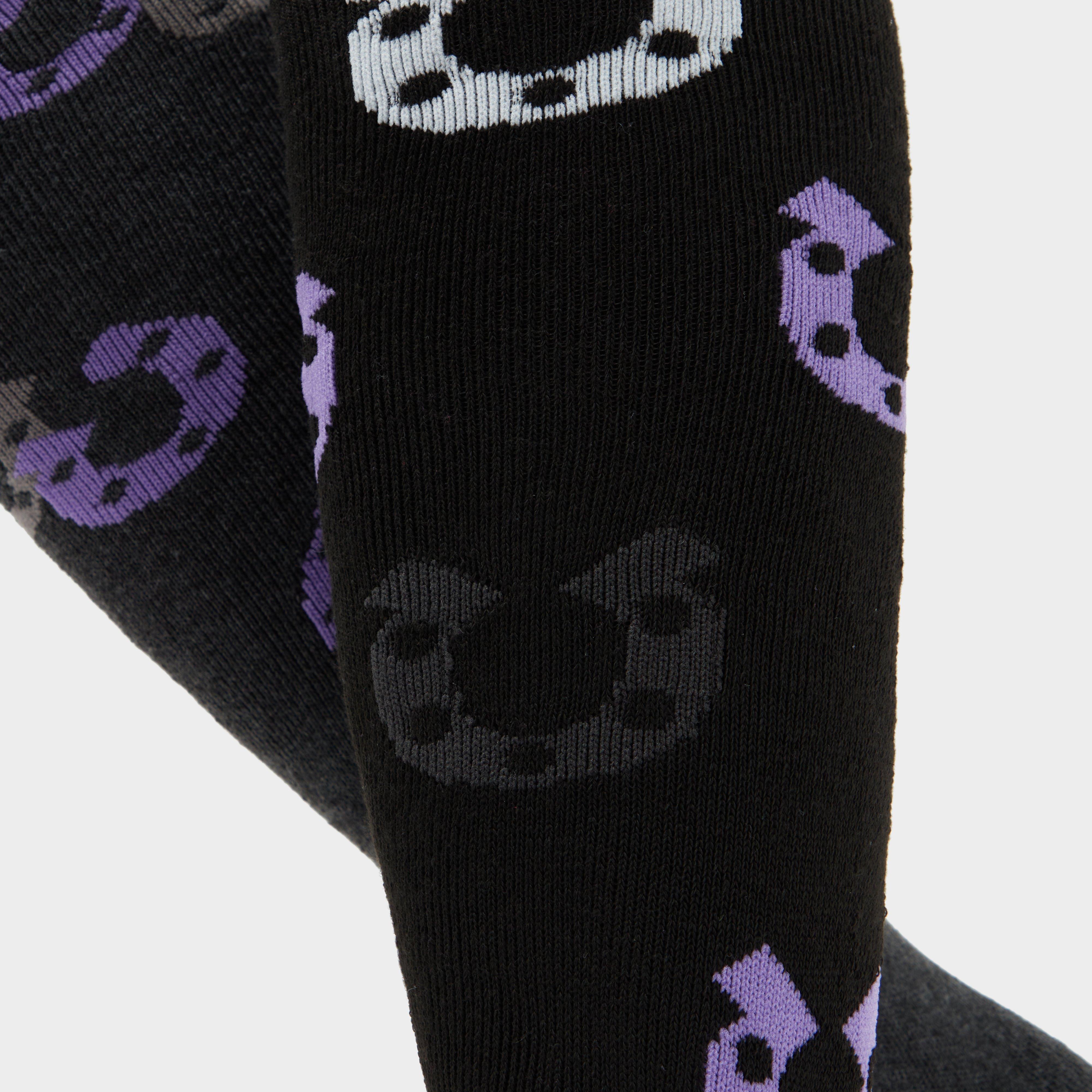 Womens Horseshoe 2 Pack Socks Charcoal/Black