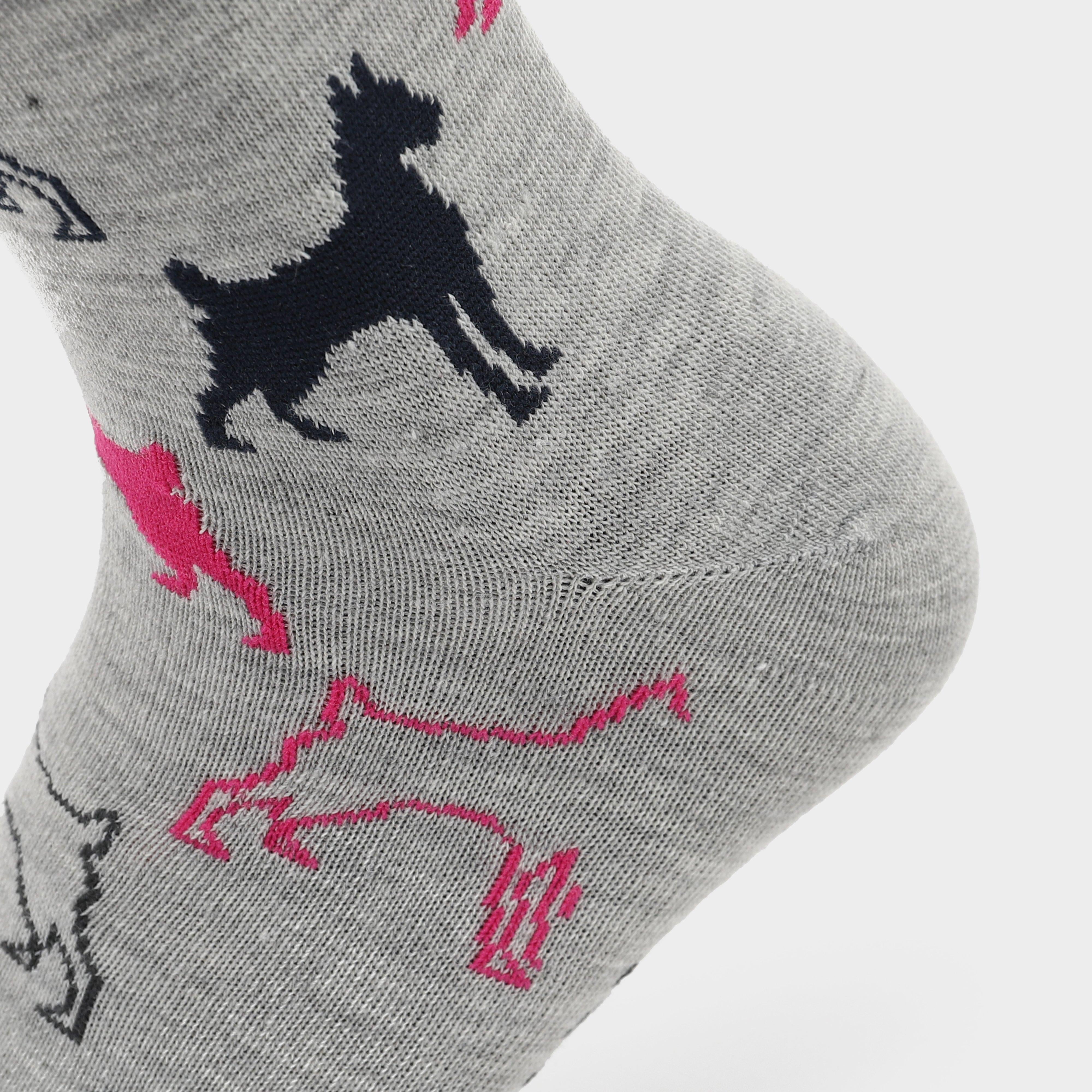 Womens Crew Socks 5 Pack Dogs