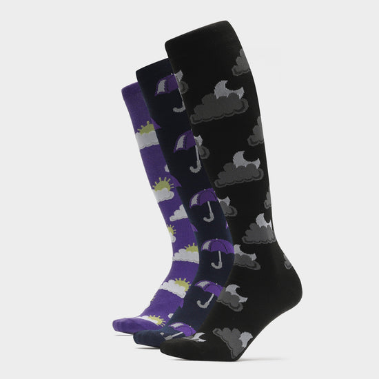 Womens Long Socks 3 Pack Weather