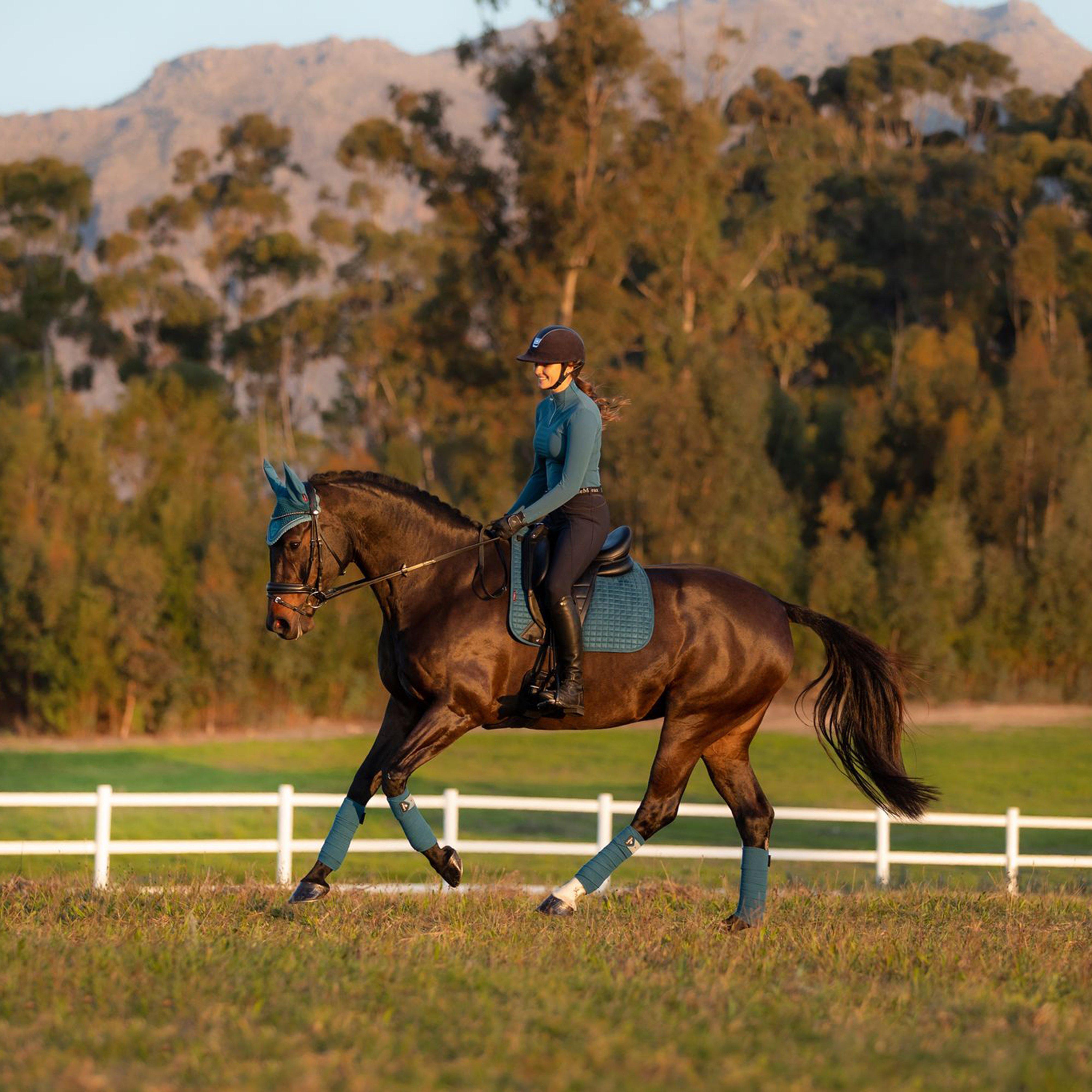Suede Dressage Saddle Pad Marine