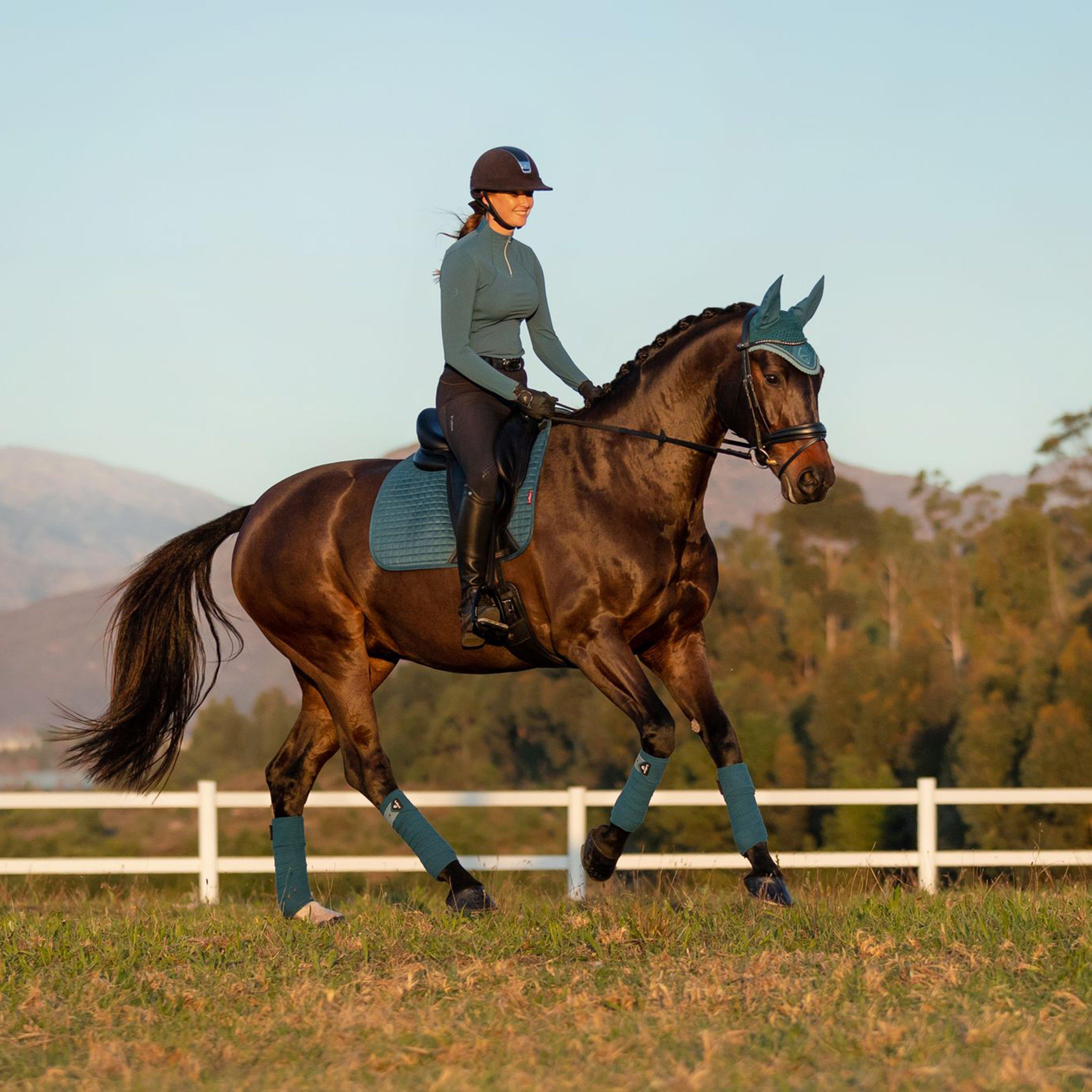 Suede Dressage Saddle Pad Marine