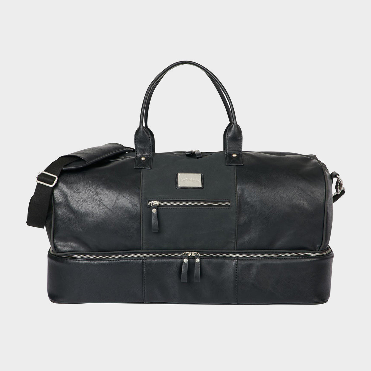 PU Leather Duffle Bag Black