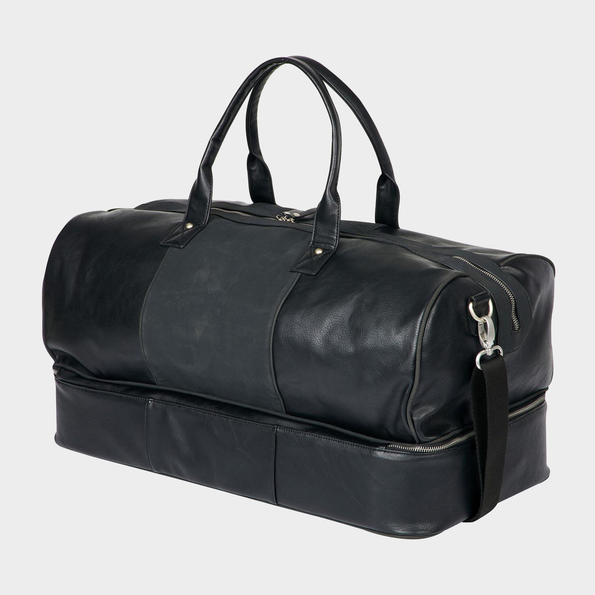 PU Leather Duffle Bag Black