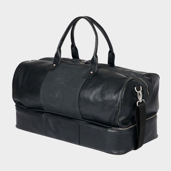 PU Leather Duffle Bag Black