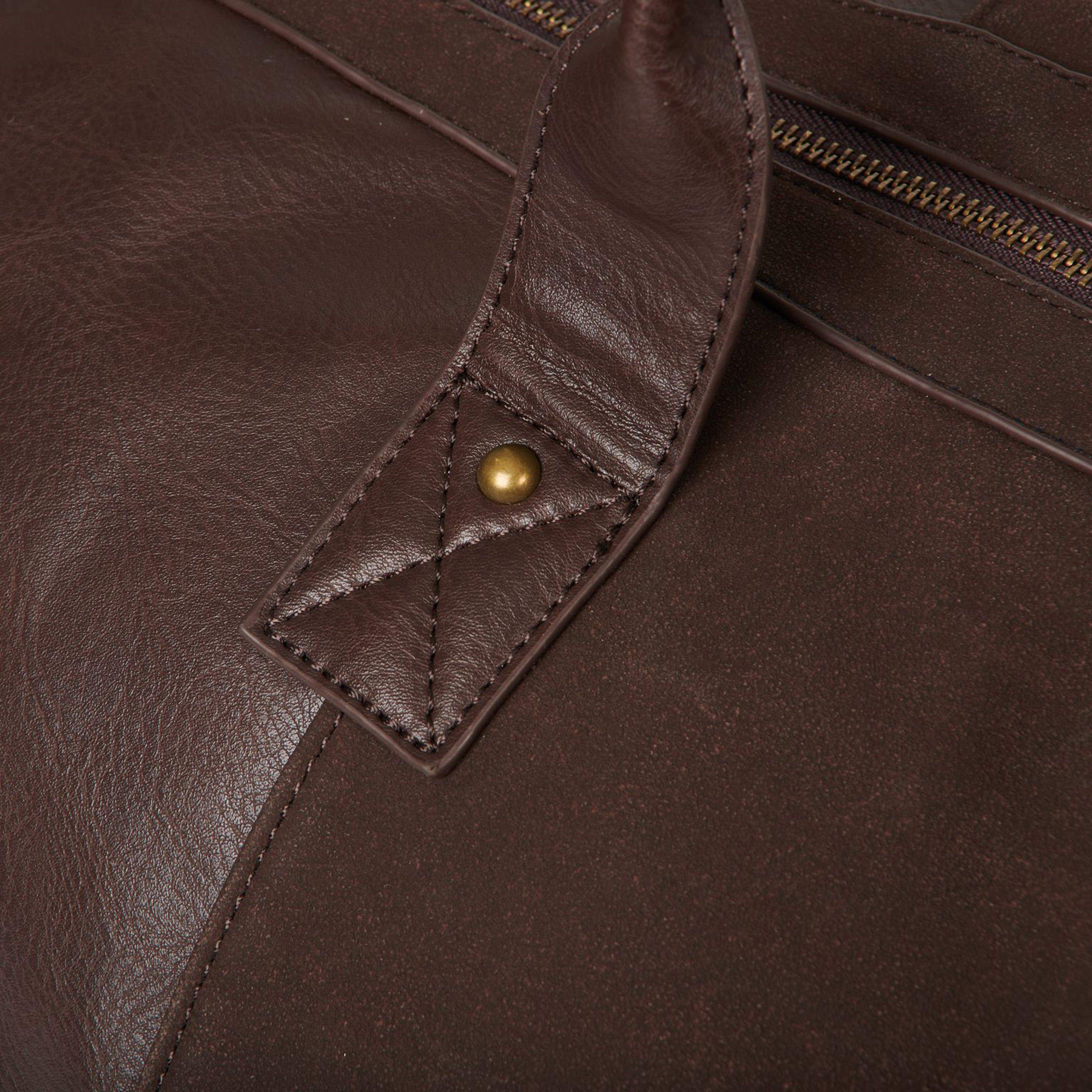 PU Leather Duffle Bag Brown