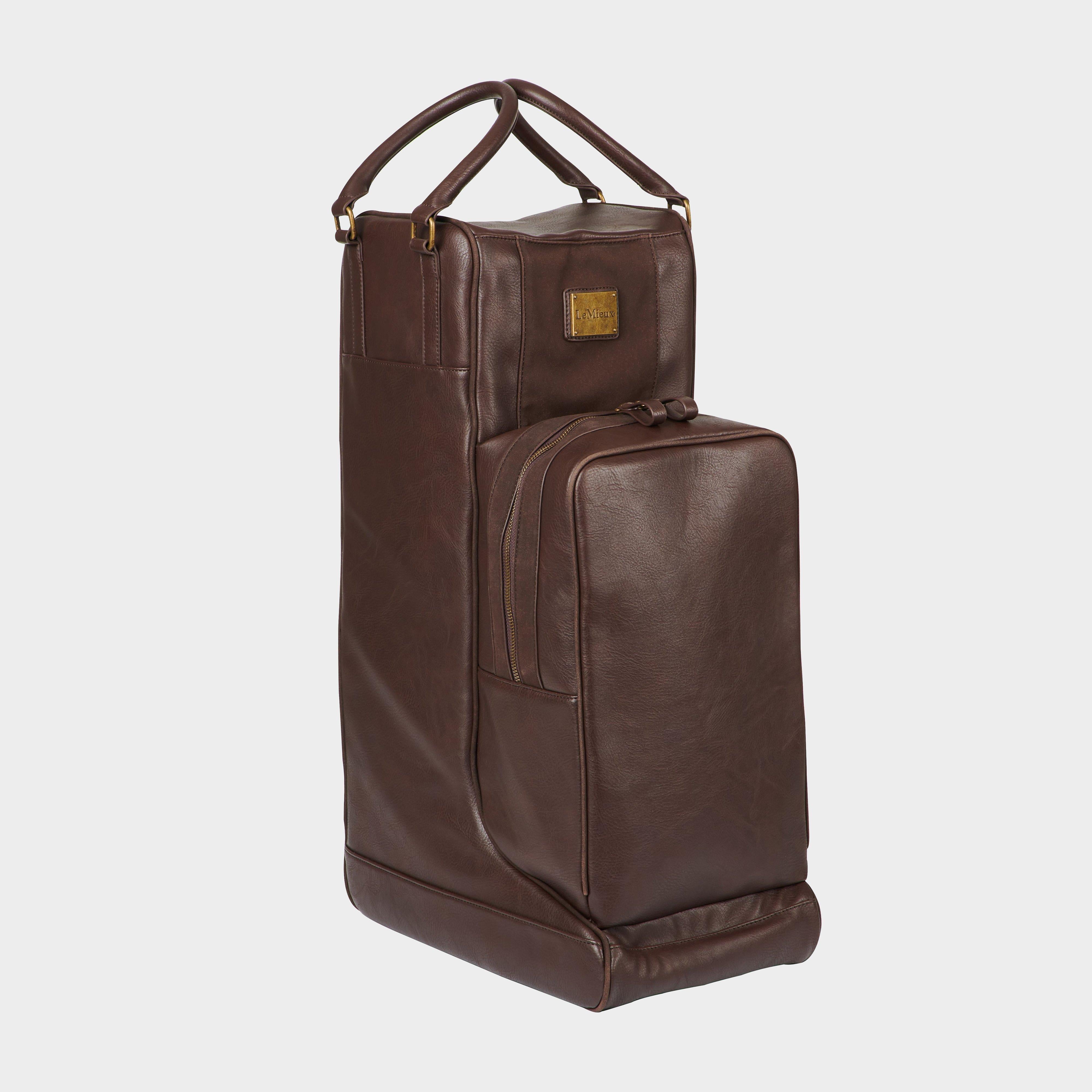 PU Leather Boot Bag Brown