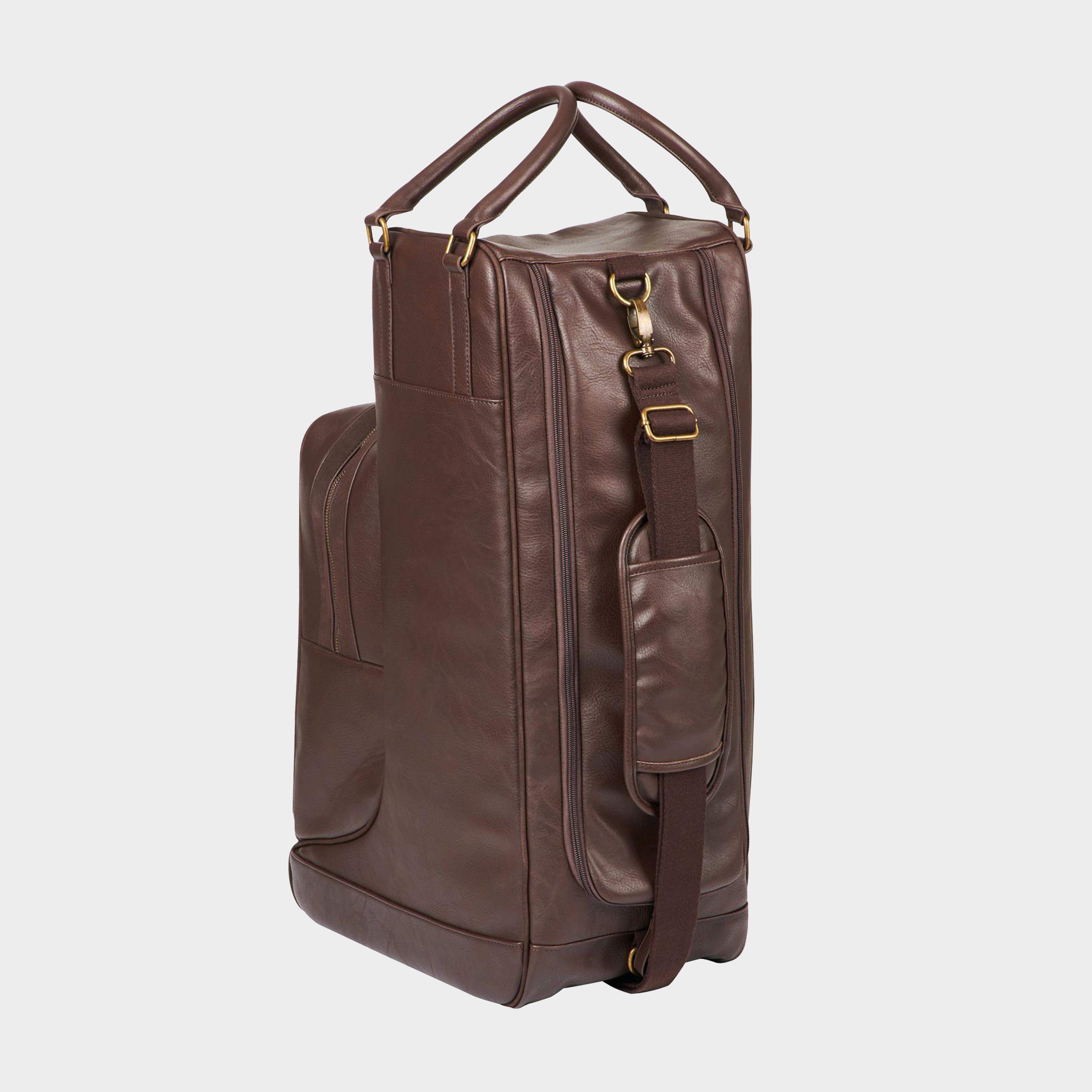 PU Leather Boot Bag Brown
