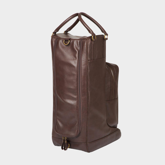 PU Leather Boot Bag Brown