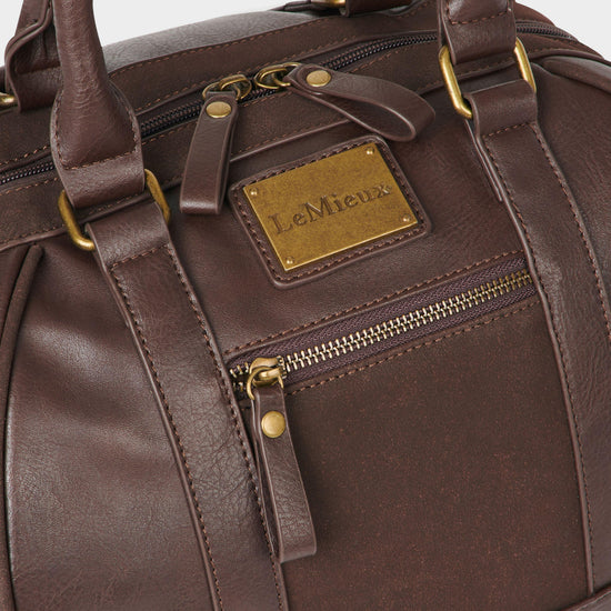 PU Leather Hat Bag Brown