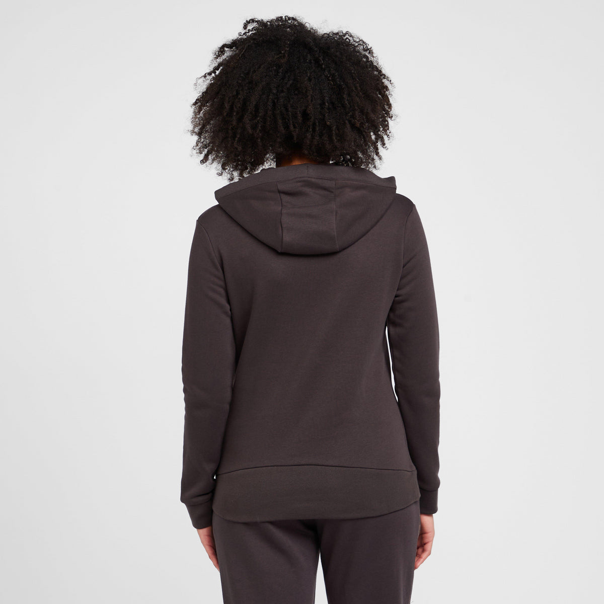 Womens Cross Over Hoodie Liquourice