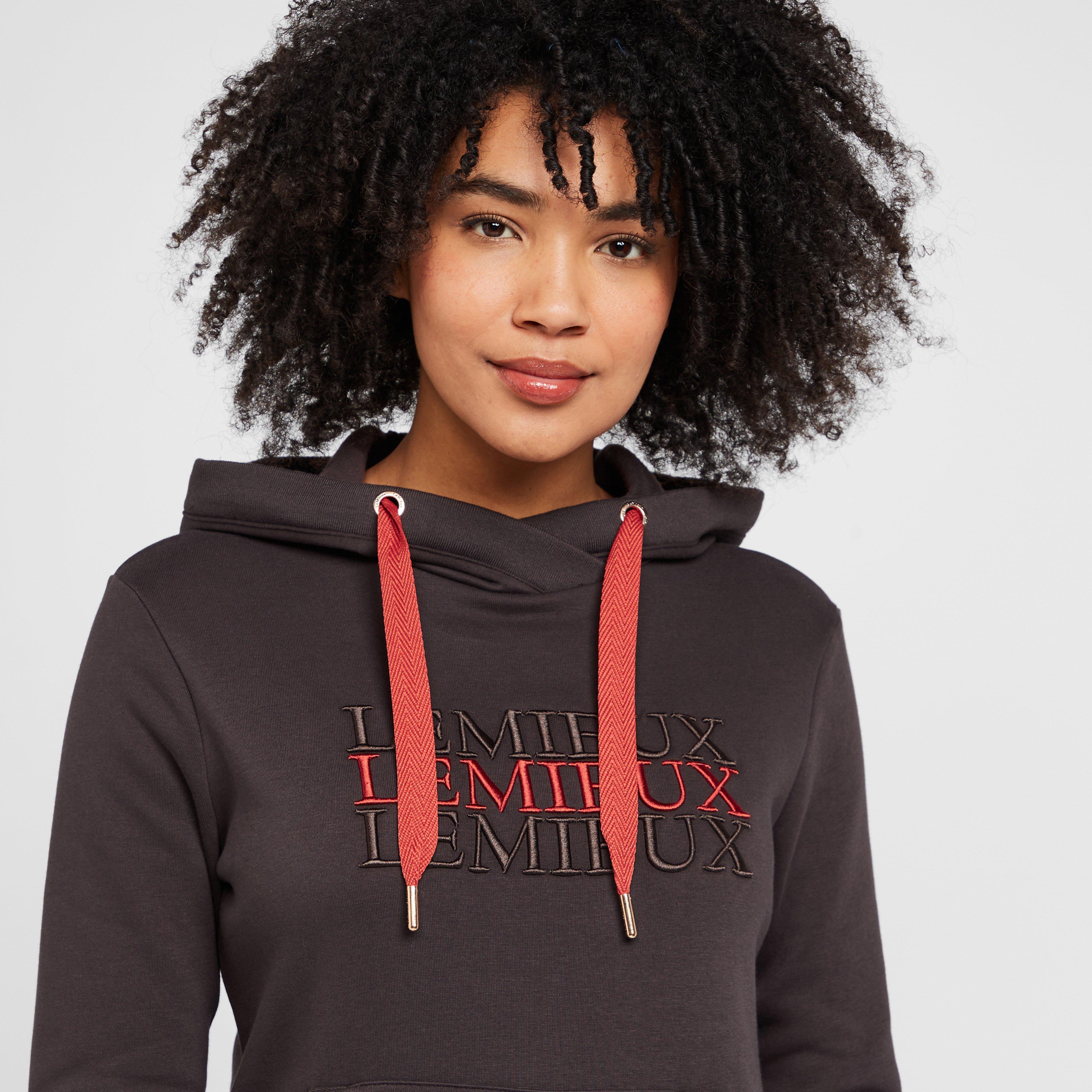 Womens Cross Over Hoodie Liquourice