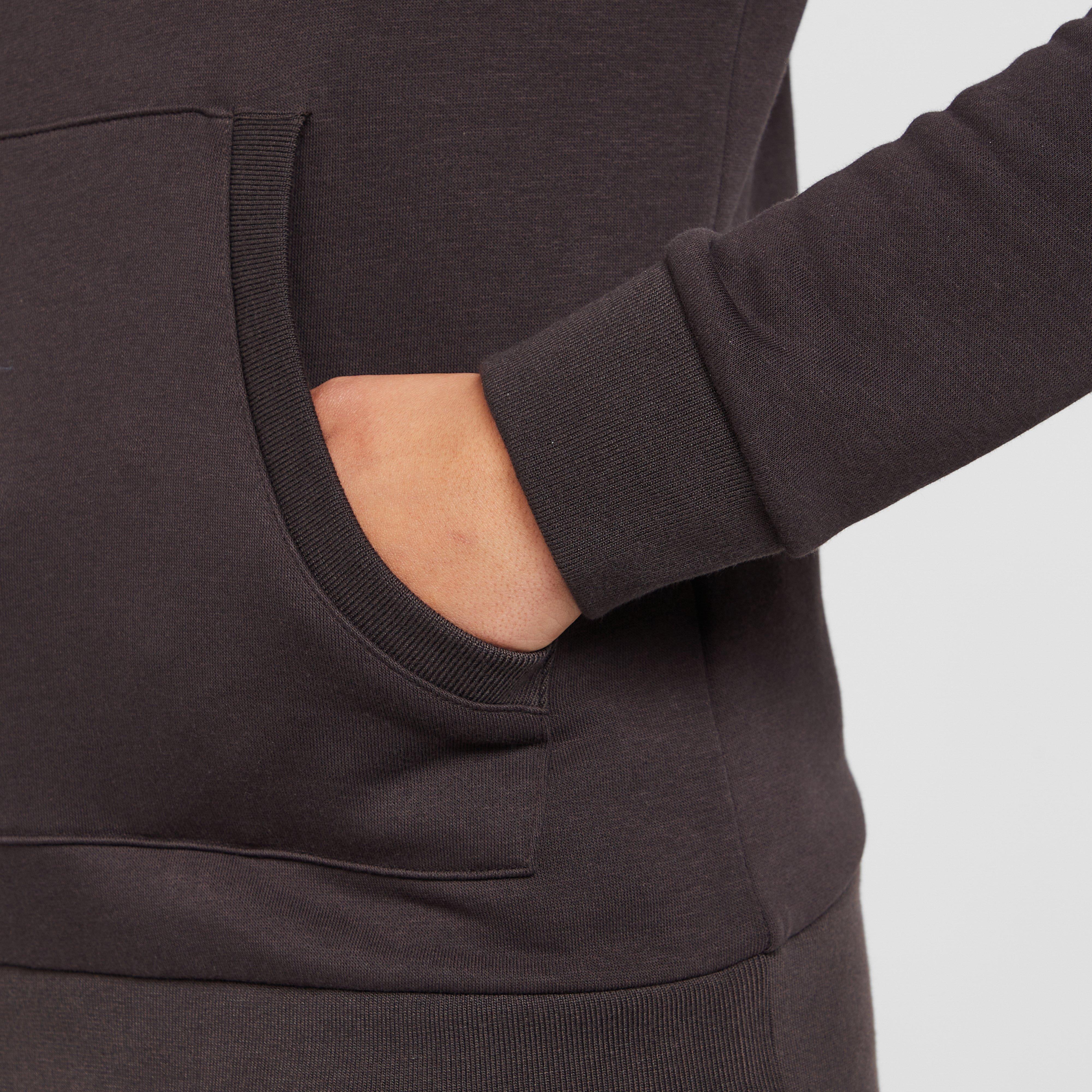 Womens Cross Over Hoodie Liquourice