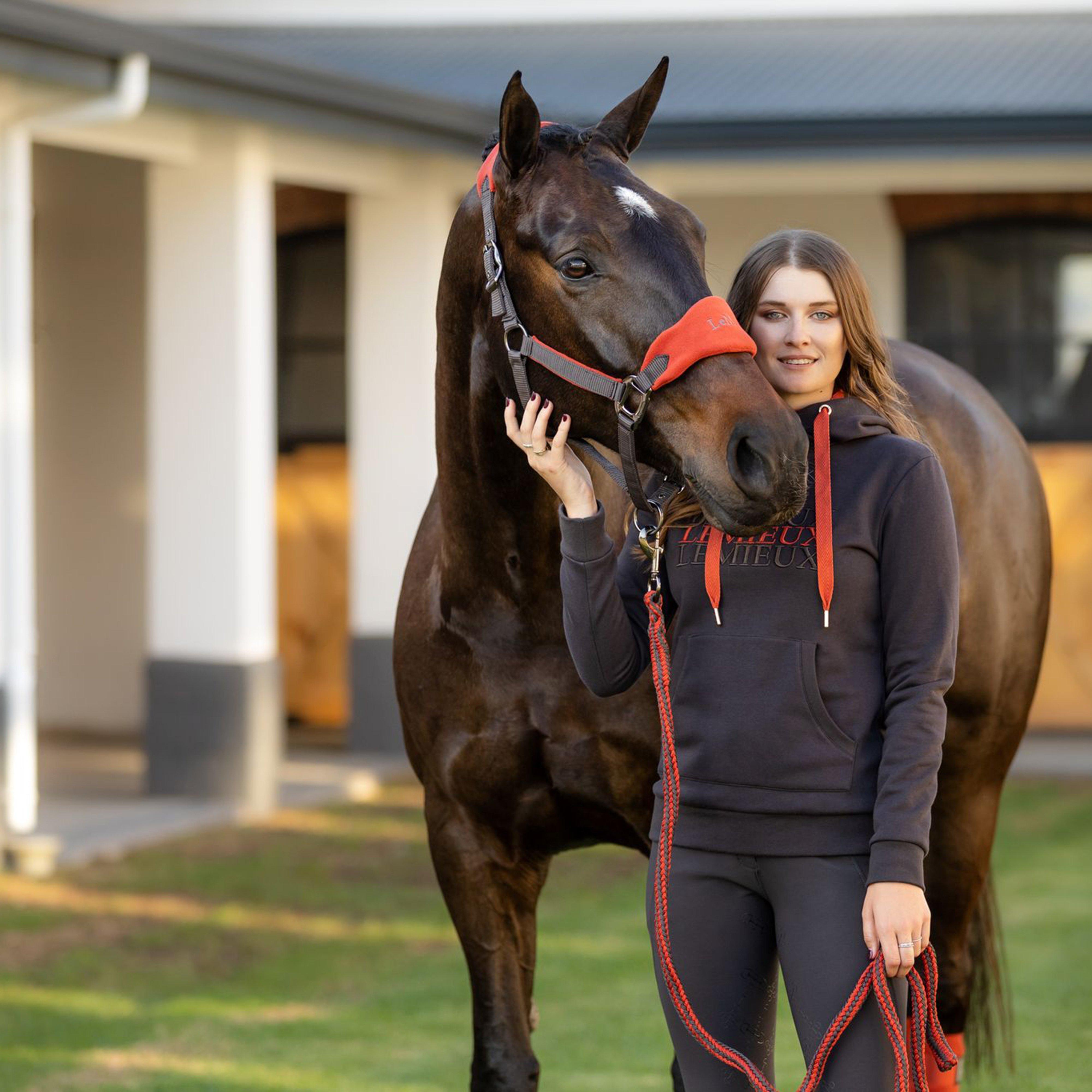 Womens Cross Over Hoodie Liquourice