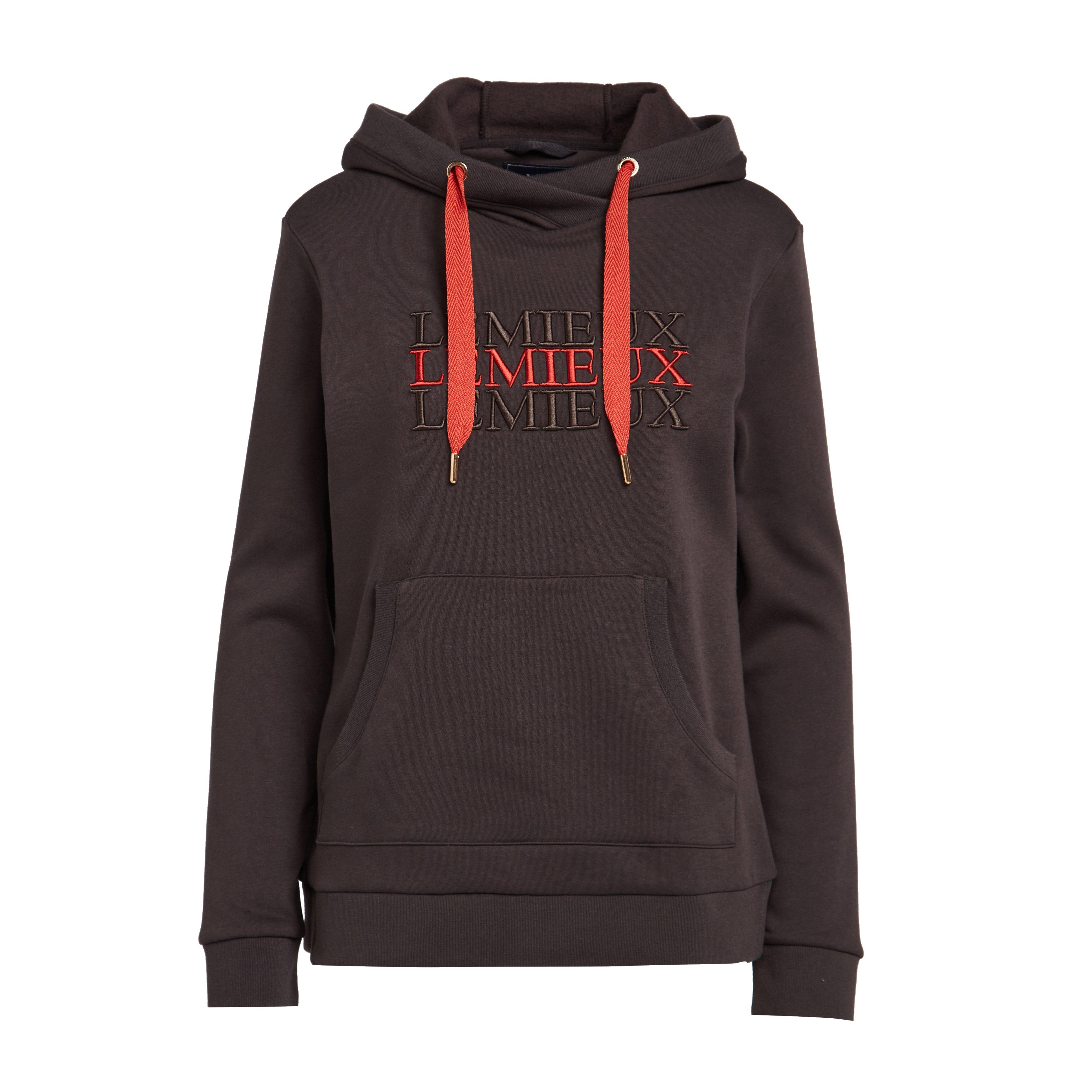 Womens Cross Over Hoodie Liquourice