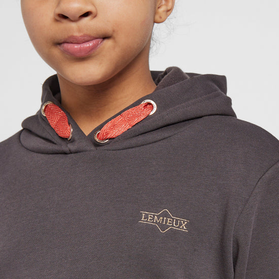 Kids Young Rider Cropped Hoodie Liquorice