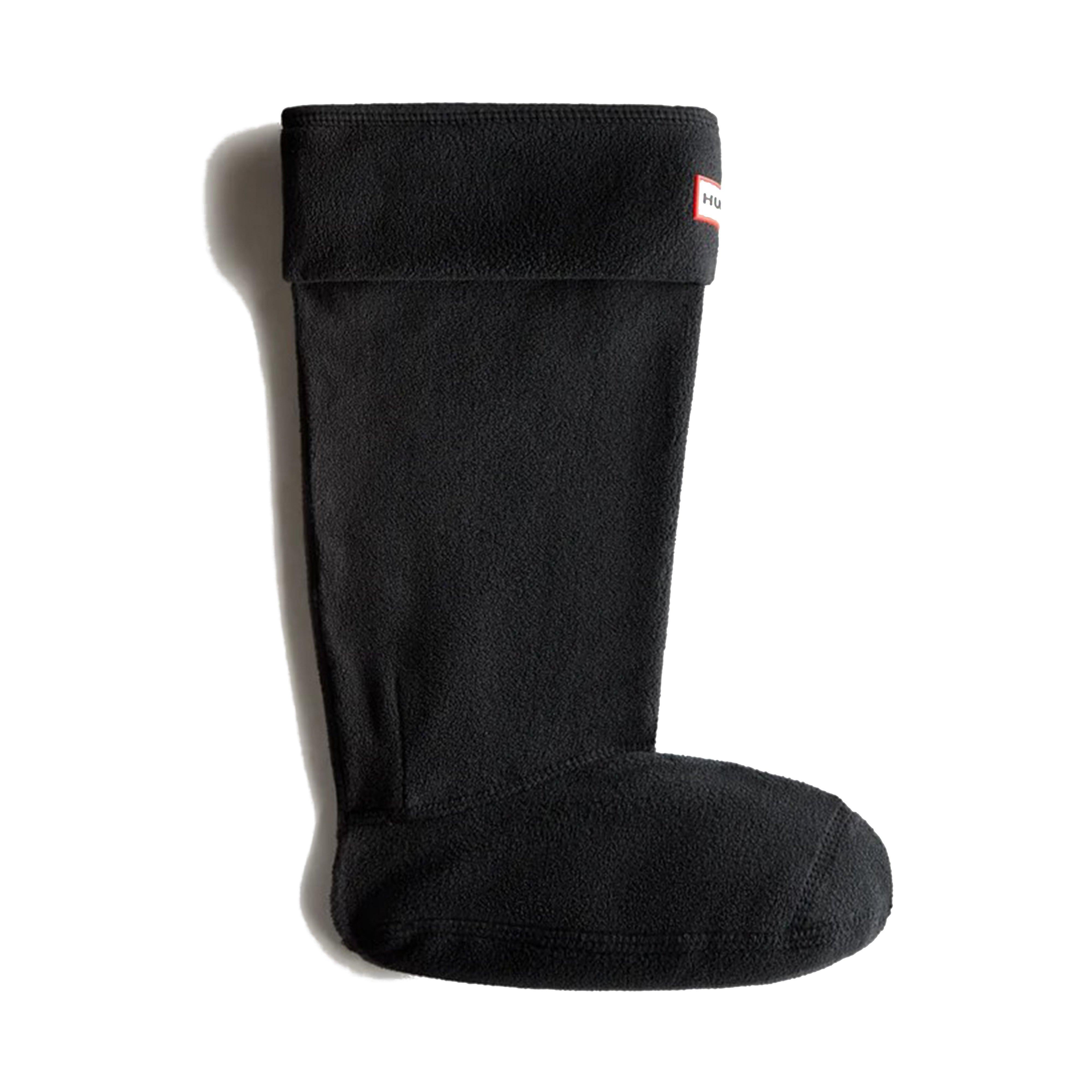 Recycled Fleece Tall Boot Socks Black
