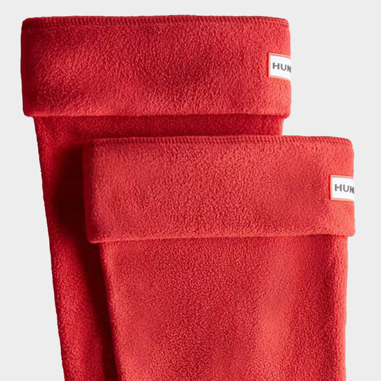 Recycled Fleece Tall Boot Socks Red