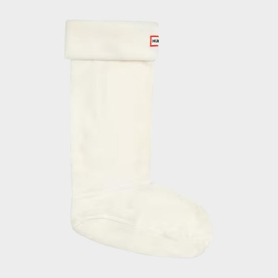 Recycled Fleece Tall Boot Socks White