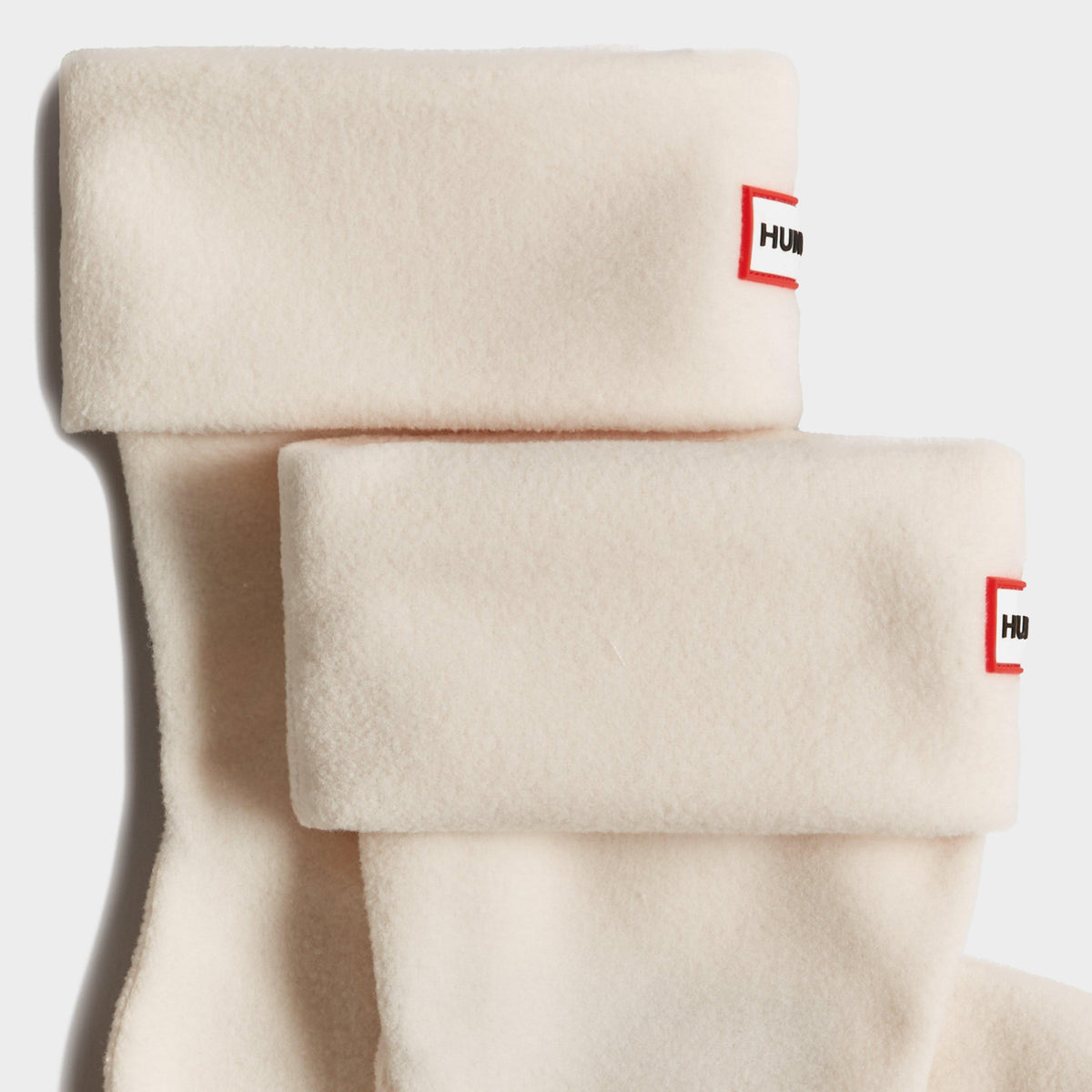 Recycled Fleece Short Boot Socks White