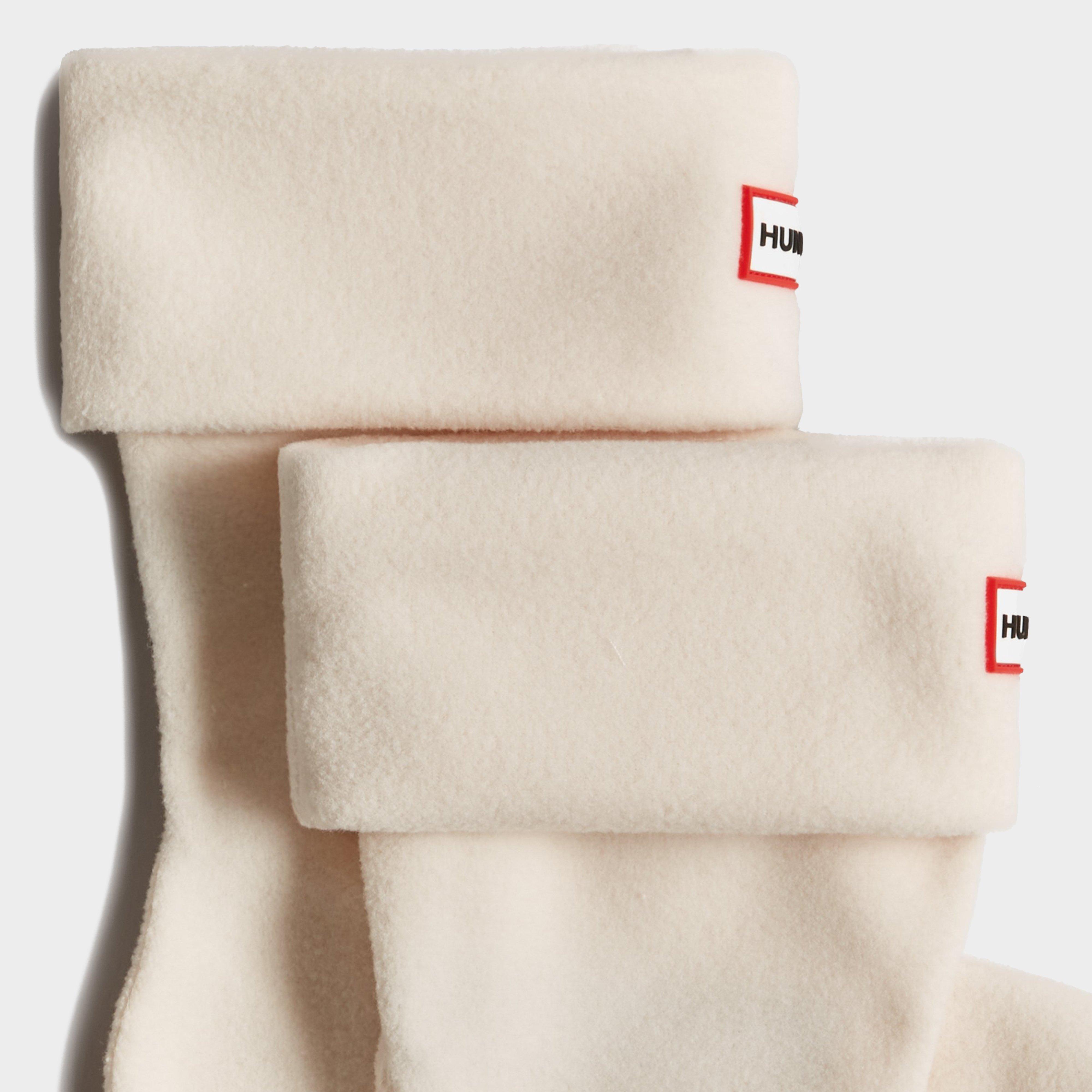Recycled Fleece Short Boot Socks White